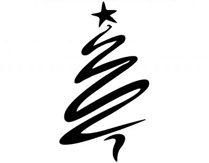  Vinilo Decorativo Tema Navidad - Christmas  Árbol de Navidad Boceto 0804
