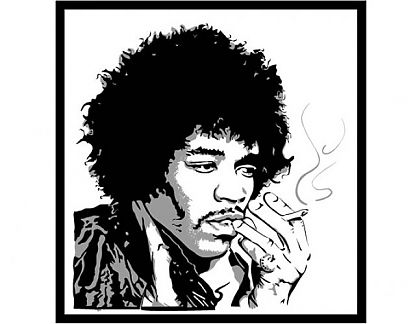  Vinilo Mural Decorativo Jimi Hendrix murales vinilo cocina, paredes con murales de vinilo, murales vinilos decorativos pared 0794