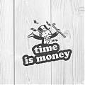  Vinilo Decorativo TIME IS MONEY con Tío Gilito Monopoly 08813
