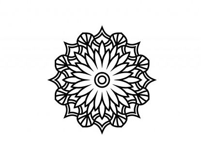  Mandala adhesivo en vinilo de corte Tibet Floral 05923
