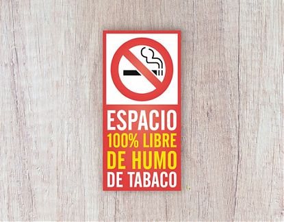  Espacios 100% Libre de Humo de Tabaco - Vinilo adhesivo, carteles, stickers, pegatinas NO FUMAR - PROHIBIDO FUMAR 07855