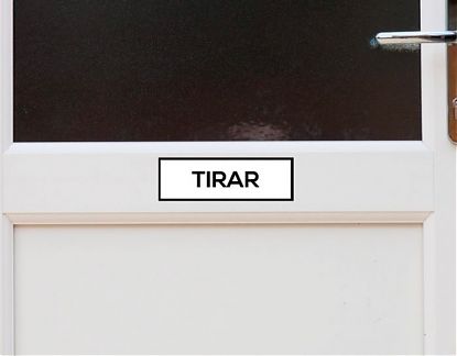  Cartel-rótulo en vinilo adhesivo para puertas de cristal Tirar 05835