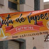 Diseño e impresión de una lona publicitaria para la Primera Ruta de Tapas de Ferreries - Tortosa