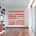 Vinilos Decorativos Frases La Receta del Amor  - vinilos pared dormitorio 02739