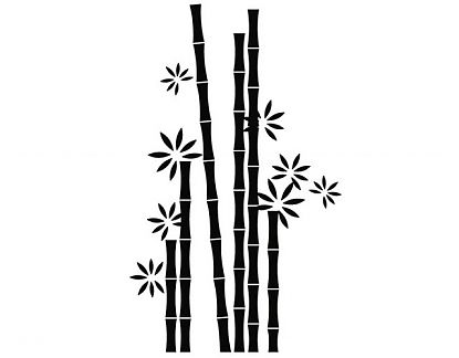  Complementos decoración con motivos de naturaleza en vinilo adhesivo Composiciones de bambú 04293