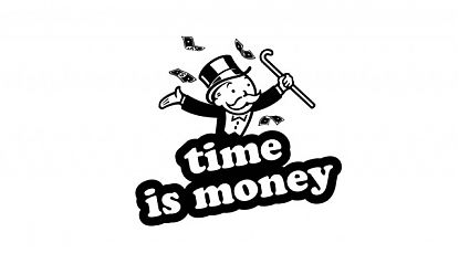  Vinilo Decorativo TIME IS MONEY con Tío Gilito Monopoly 08813