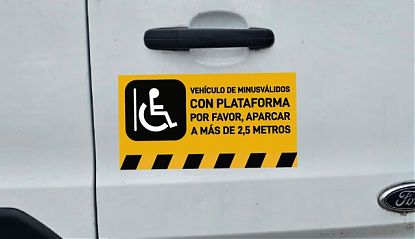  Vinilo Adhesivo para Vehículos con Plataforma de Silla de Ruedas 08942