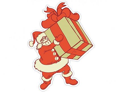  Sticker Troquelado de Vinilo para Navidad Papá Noel - Santa Claus 1  0926