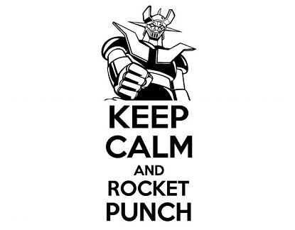  Vinilo con textos divertidos Keep calm and rocket punch 05034