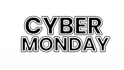  Vinilo CYBER MONDAY 2022 -  Cartel publicitario CYBER MONDAY - Vinilo adhesivo cyber monday monocolor 08411