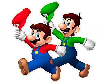 Adhesivo de vinilo Mario y Luigi 02294