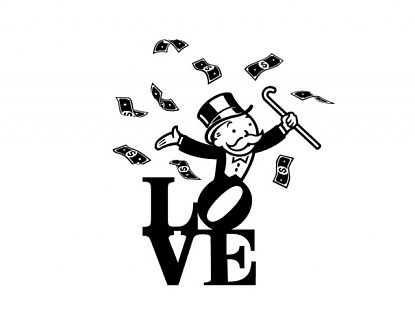  Vinilo decorativo LOVE MONEY  - Vinilo decorativo monopoly - money - dinero- éxito - emprendimiento 07645