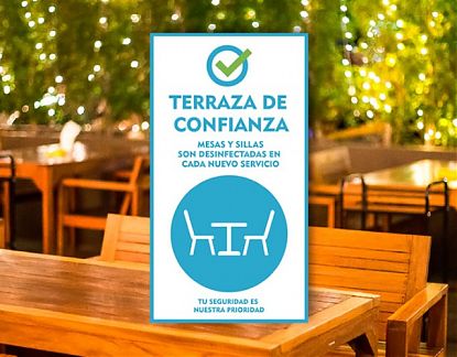  TERRAZA DE CONFIANZA - Vinilo adhesivo para terrazas de bares y restaurantes 07077