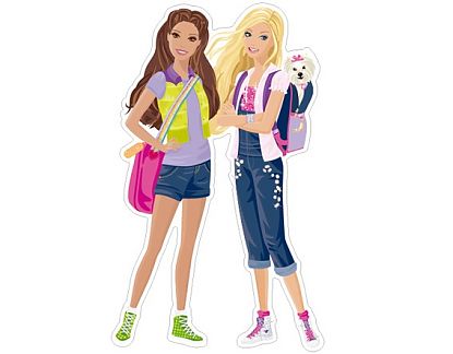  Sticker de Vinilo para niñas Barbie se va al cole 01585