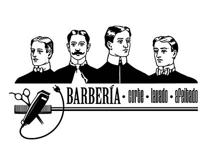  Decoración de barberías con vinilos decorativos Barbería Vintage 04814