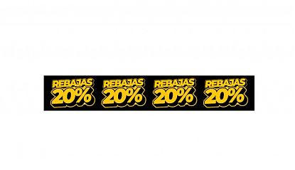 Vinilo adhesivo de rebajas personalizado - Elige tu porcentaje de descuento para escaparates 010015