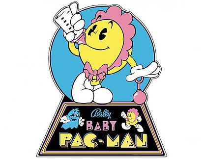 Vinilo Tema Videojuegos Baby Pac-Man pegatinas gaming, vinilo bartop, maquinas bartop 0391