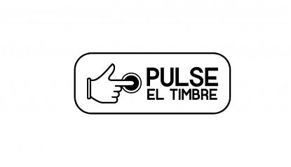  PULSE EL TIMBRE - pegatinas, adhesivos, carteles, vinilos 08520