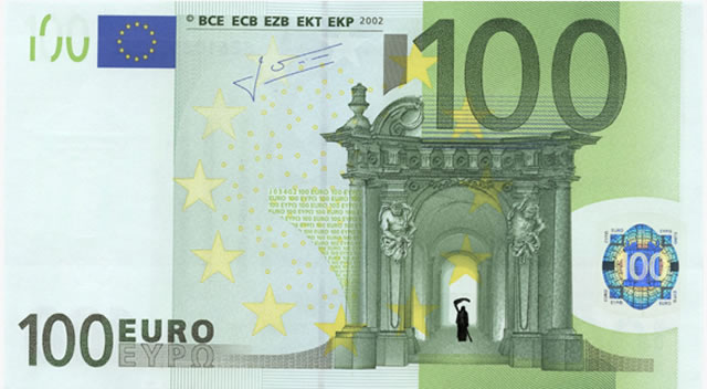  banknote bombing 100 euro banknote