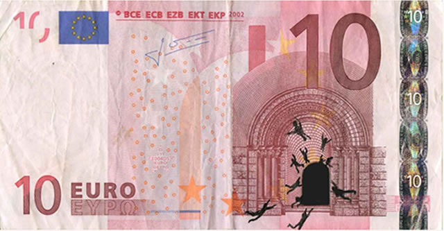  banknote bombing 10 euro banknote