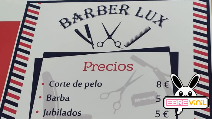 cartel adhesivo listado precios barberias