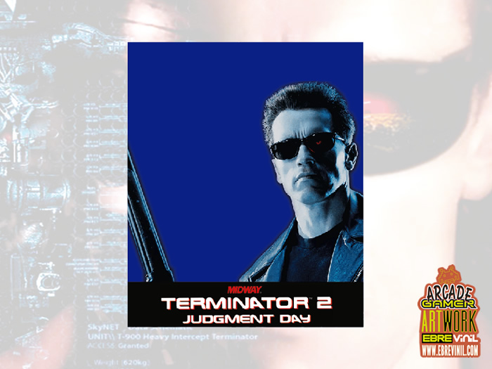 Decoraciones en vinilo impreso para BARTOP "Terminator 2"