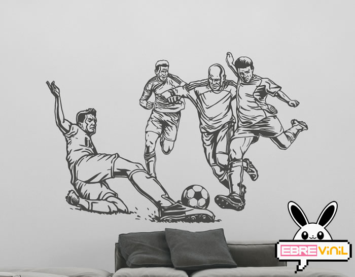 Vinilo decorativo decoración de paredes "partido de fútbol" 05990