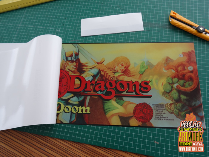 vinilo impreso arcade bartop Dungeons Dragons