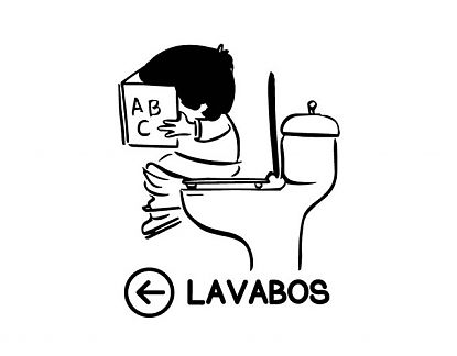  Vinilo Señalización Baños Hostelería - Resistente a Limpieza Frecuente - Personalizable en Medidas - Envío en 48h a toda España - 04872