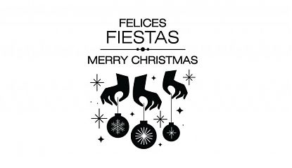  Vinilo Decorativo Navideño Felices Fiestas - Merry Christmas para una Celebración Moderna y Original 08848