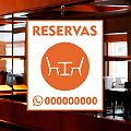  Vinilo adhesivo personalizado RESERVAS especial restaurantes 07078