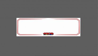  vinilo adhesivo con medidas 60 x 17,5 cm. y para pegar desde el inteiror del metacrilato