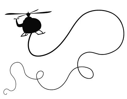  Vinlos Decorativo Helicóptero con lazo 01772