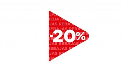  Vinilo triangular de rebajas personalizado - Adhesivo troquelado original para escaparates con orientación izquierda/derecha 010023