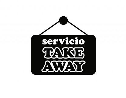  TAKE AWAY (para llevar) - Vinilos, adhesivos, rótulos, carteles para negocios de hostelería y restauración 07399