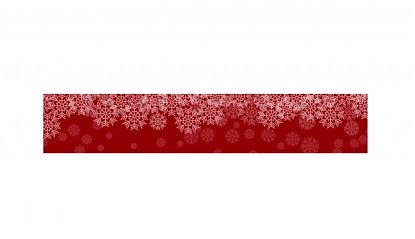 Tira adhesiva de copos de nieve sobre rojo - Vinilo empalmable para campaña de navidad y rebajas de invierno 010026