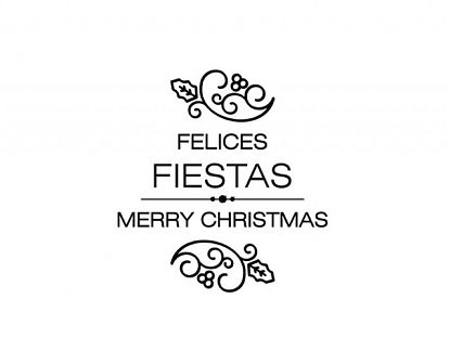  Vinilos navideños para cristales Felices Fiestas - Merry Christmas 06103