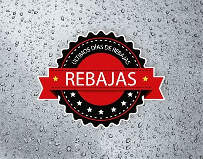  Decoracidón de escaparates tiendas y comercios para campañas de REBAJAS 07534