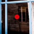 PUNTO ROJO - Señal adhesiva en pegatina de vinilo con círculo rojo para puertas de cristal 06383