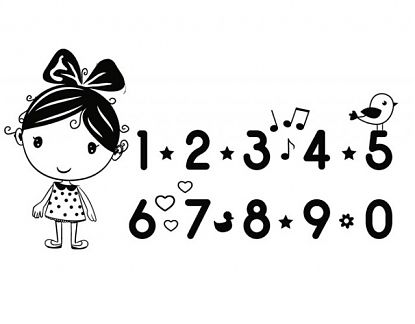  Vinilo decorativo infantil aprender a leer y escribir los números 05389