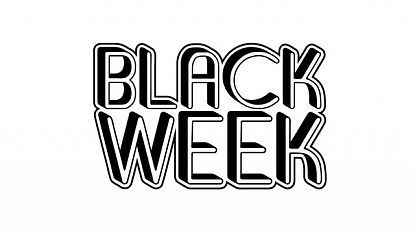  Vinilo decorativo para escaparates BLACK FRIDAY WEEK - decoraciones Black Friday 2022 - Black Friday 2022 - Diseño y Decoración 08416
