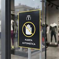 Pegatina para Puerta Automática | Señal Informativa No Tocar 010001