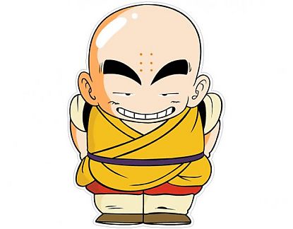  Sticker de Vinilo Silueteado Manga Krillin 0898