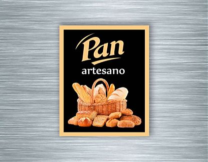  PAN ARTESANO   - Vinilo adhesivo para panaderías, tiendas de comida y comestibles 07445