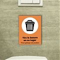 Vinilo adhesivo NO TIRAR BASURA en el WC (papel, toallitas) - Señal no tirar toallitas ni basura en el wc 08615
