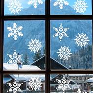 Adornos Cristalinos: Nueve Copos de Nieve en Vinilo para una Decoración Navideña Única y Brillante 08849