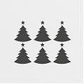  Colección de vinilos decorativos navideños abetos de navidad con estrellas 05463