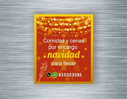  COMIDAS Y CENAS POR ENCARGO PARA LLEVAR  - Navidad - Impresión vinilos para bares y restaurantes 07385