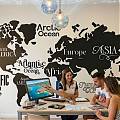  Vinilo Adhesivo Mapa Mundi con Continentes y Océanos – Vinilo Decorativo Mundo Personalizado a Medida 09981