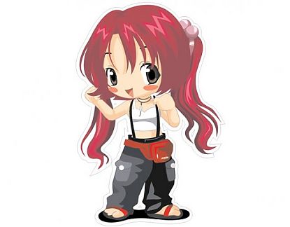  Sticker adhesivo de Vinilo Decorativo Tema Manga 0463